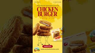 🚨 STOCK ALERT 🚨Bring restaurant-style burgers to your home 🍔🔥Al Chef Frozen Chicken Burger