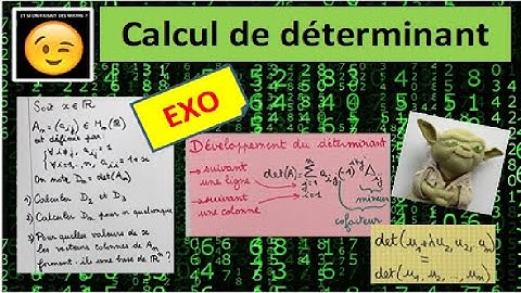 Déterminant - Exo : Calculs de déterminant