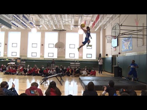 Veterans Memorial School Basketball Stunt Show