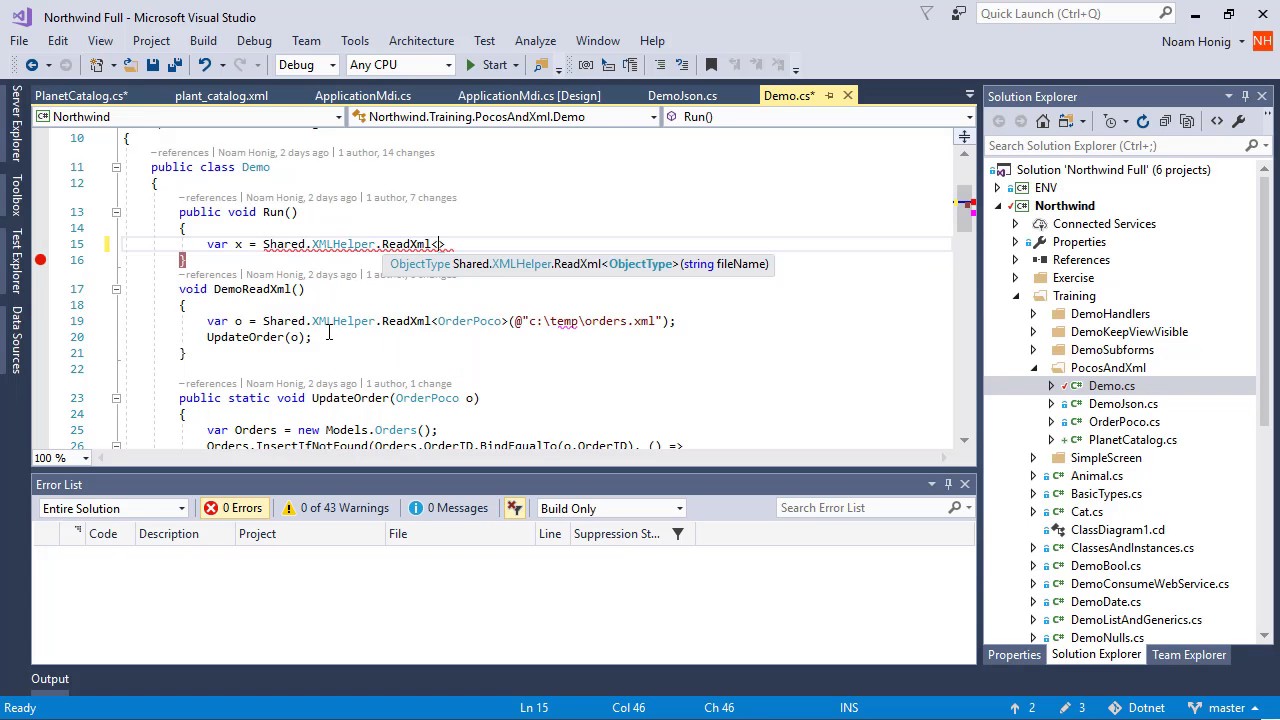 Creating Classes based on Xml Data - YouTube