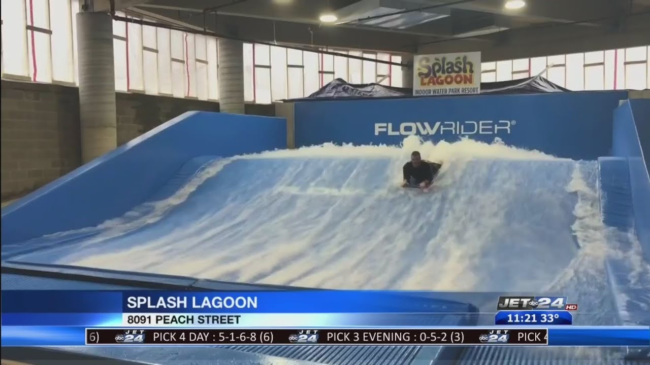 Splash Lagoon reveals new surf machine, The Flowrider YouTube