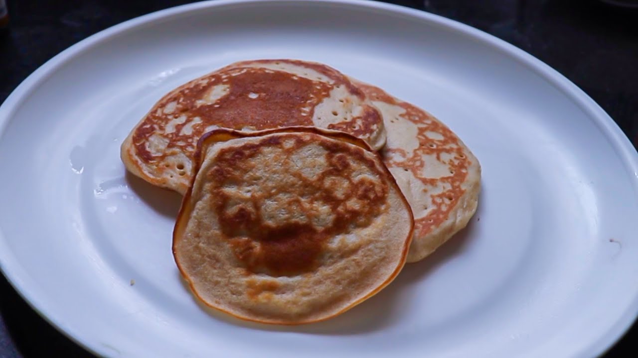 Eggless Pancakes Recipe | Whole Wheat Pancakes Without Eggs - YouTube