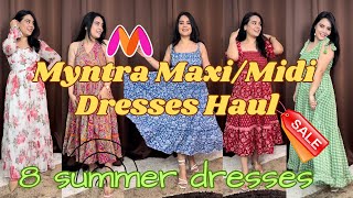 huge Myntra summer maxi dresses haul, try on Haul, summer dresses | edgyetika | #myntrahaul #myntra