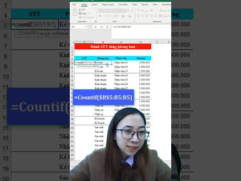 Mẹo đánh nhanh số thứ tự lặp lại theo phòng ban trong Excel | Nguyễn Thị Hường 2023 vừa cập nhật