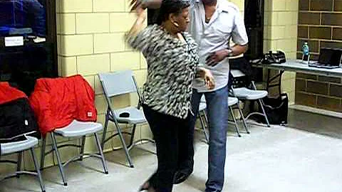 debra and swan dancing at the wednesday class