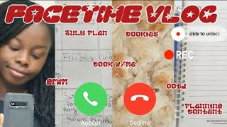 FACETIME VL☆G 📞/ grwm, editing, cookies, planning content, cook w/me etc...