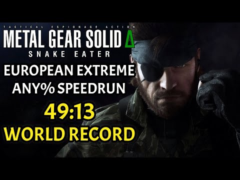 MGS Delta: Snake Eater EUROPEAN EXTREME Any% Speedrun in 49:13 [WORLD RECORD]
