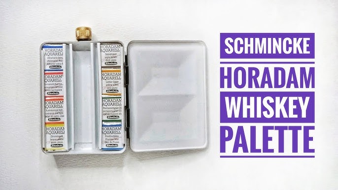 Schmincke Horadam Aquarell Watercolor - Metal Box Set of 8 Half Pans + Water  Container