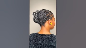 #howto do flat twists with two strand twists. Simple protective style #khadijahwithah #4chair