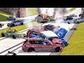 Massive Spike Strip Pileup Crashes #3 – BeamNG Drive | CrashBoomPunk