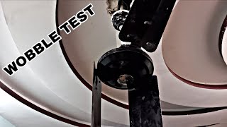 Power Ceiling Fan 1 Blade Bent Up, 2 Bent Down | Wobble Experiment