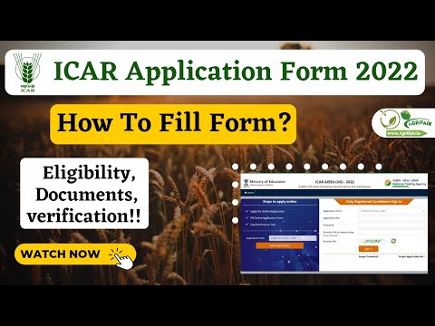 ICAR application form 2022 apply online | Eligibility, Exam Date, Documents Full Detail #icar