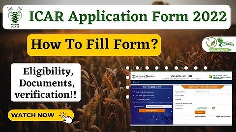 ICAR application form 2022 apply online | Eligibility, Exam Date, Documents Full Detail #icar