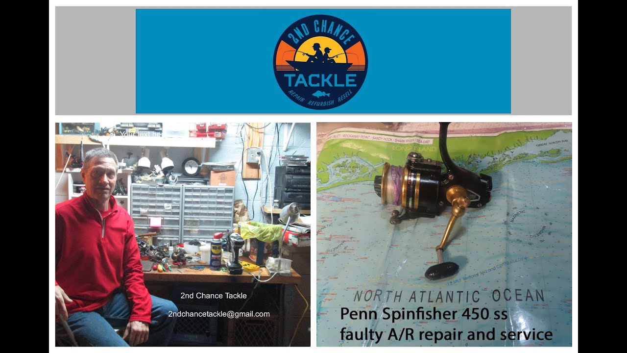 Penn Spinfisher 450SS fishing reel how to repair a faulty anti reverse and  service the reel 