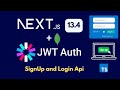 Next.js Login and Signup Authentication Tutorial with MongoDB and TypeScript +JWT Auth