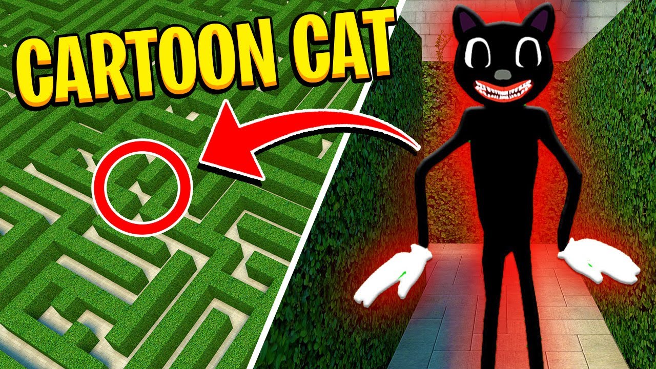 Stuck In A Maze With Scary Cartoon Cat Chasing Us Multiplayer Garry S Mod Gameplay Youtube - youtube cartoon cat roblox