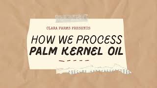 HOW WE PROCESS PALM KERNEL OIL @ CLARA FARMS