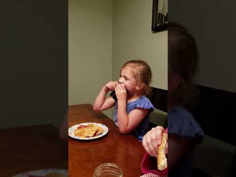 Hysterical little girl rips huge fart