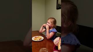 Hysterical little girl rips huge fart