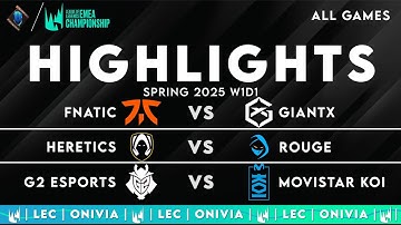 LEC Spring 2025 W1D2 | Highlights ALL GAMES by Onivia
