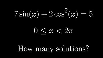 Oxford Mathematics Admissions Test - A trigonometric equation