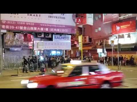 【2308/旺角】防暴警察戒備