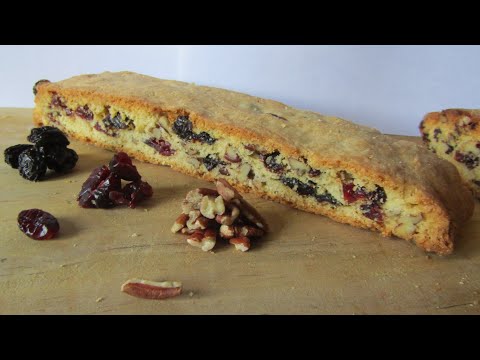 Video: Biscotti Con Nueces, Frutas Confitadas Y Pasas
