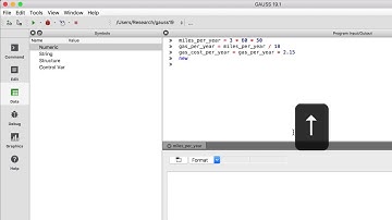 GAUSS Basics: Interactive commands
