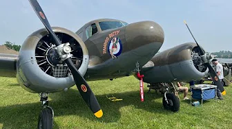 Cessna T-50 Bamboo Bomber Flybys at WW2 Weekend Reading PA June 08 2025