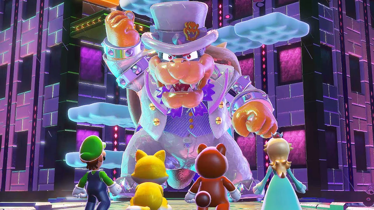 Super Mario 3D World - Special Wedding Bowser Boss Fights 4K60FPS - YouTube