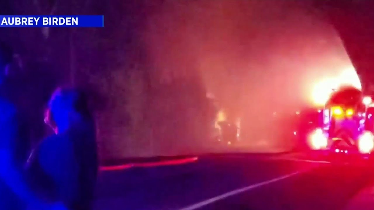 Fiery crash near Windermere sends flames into sky for hours YouTube
