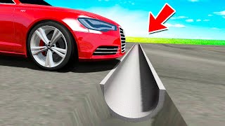 ҚАТТЫ ЖЫЛДАМДЫҚПЕН ШҰҢҚЫРҒА ТҮССЕ НЕ БОЛАДЫ?! BeamNG қазақша