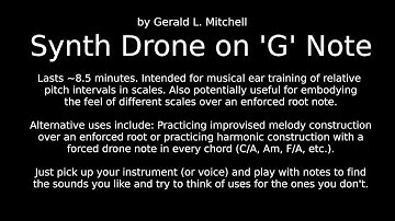 G Synth Drone for Ear Training & Improve Practice