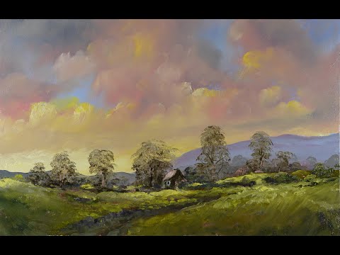 Winter Sunset - Time Lapse Painting