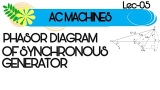 PHASOR DIAGRAM OF SYNCHRONOUS GENERATOR