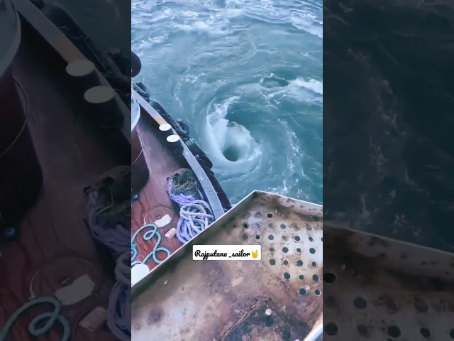 little tornado 🌪️ in sea 🤘#ocean #samundar #sealife #vessel #sailor #tuglife #tornado class=