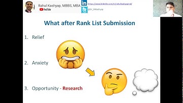 What after NRMP Rank List Submission - Do Clinical Research: By Dr  Kashyap