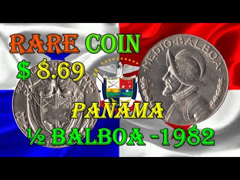 RARE COIN -1/2 BALBOA - PANAMA - 1982 - 400,000 MINTAGE WORTH COLLECTING