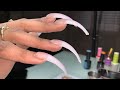 Acrylic Nails Tutorial | XX-Long Coffin Curved Nails | How To Soak Off Acrylic Nails | 90s Nails