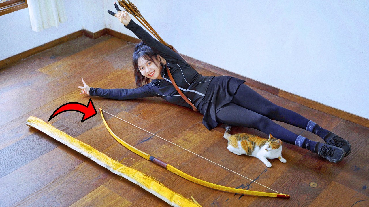 Как превратить дерево в цельный длинный лук длиной 175 см!