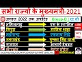 सभी राज्यों के मुख्यमंत्री करंट अफेयर 2022 |Chief Minister 2022|important current affair|wificoncept