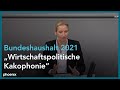 Alice Weidel (AfD) bei der Generaldebatte zum Bundeshaushalt 2021 am 09.12.20