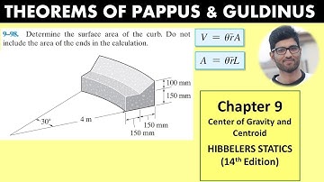 Theorems of pappus and Guldinus (CENTROID) | Chapter 9 (Hibbeler Statics 14th) Engineers Academy