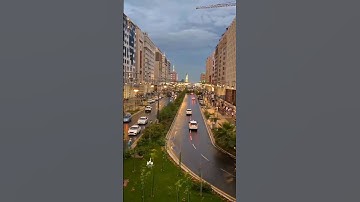 المدينه المنورة مع الامطار وتلاوة بصوت القارئ علي عبدالسلام اليوسف