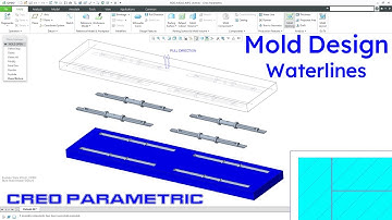 Creo Parametric - Mold Design | Waterlines