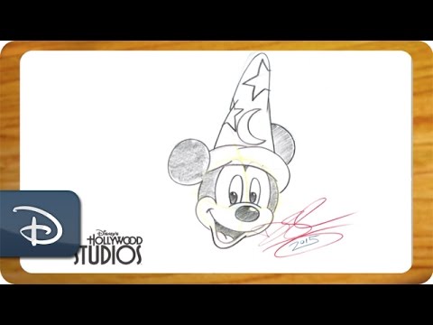 How-To Draw Sorcerer Mickey From ‘Fantasia’ | Walt Disney World