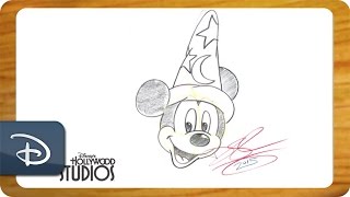 How-To Draw Sorcerer Mickey From ‘Fantasia’ | Walt Disney World screenshot 4