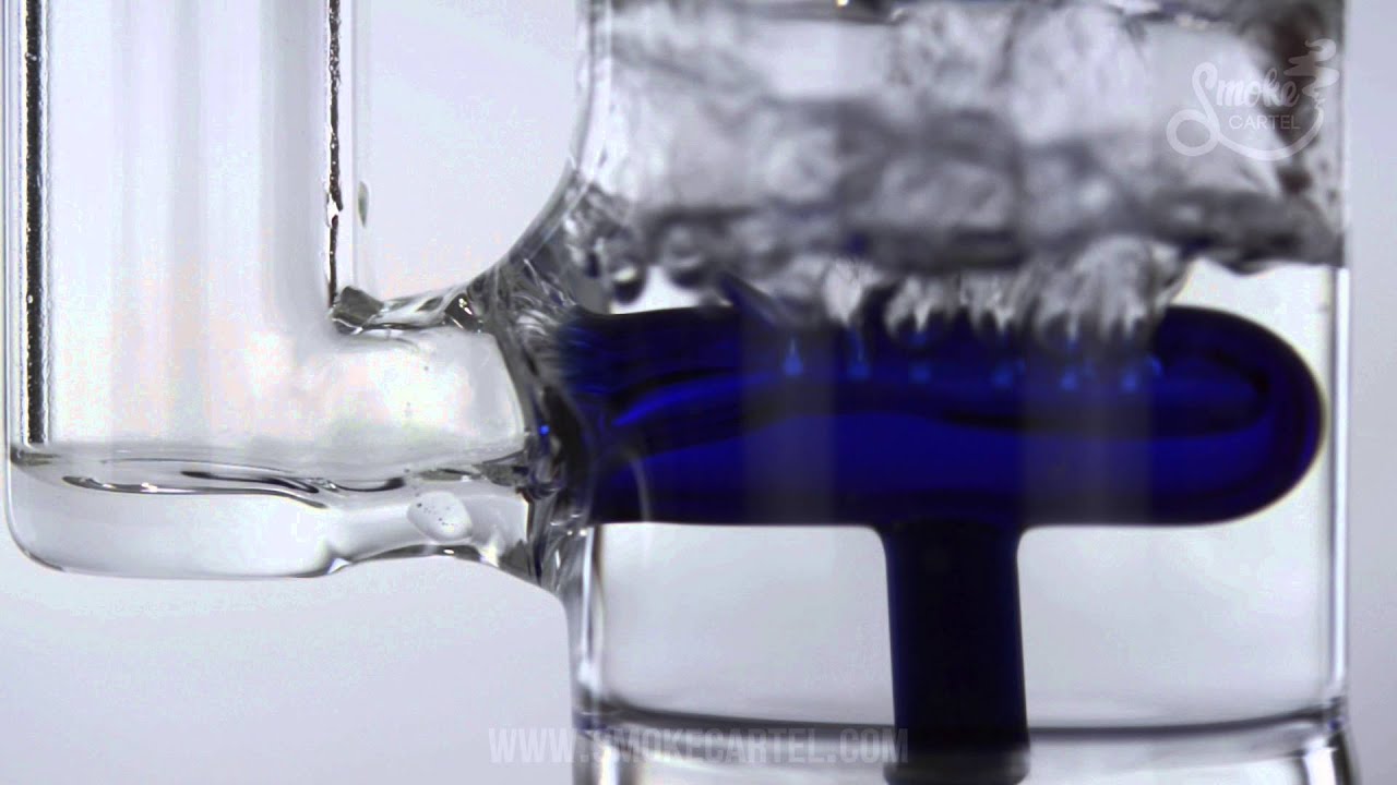 Straight tube "Stemless Inline" with 4 Arm Tree Percolator and Ice Catcher