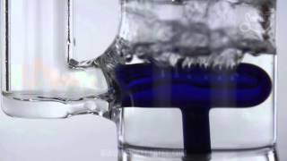 Straight tube Stemless Inline with 4 Arm Tree Percolator and Ice Catcher
