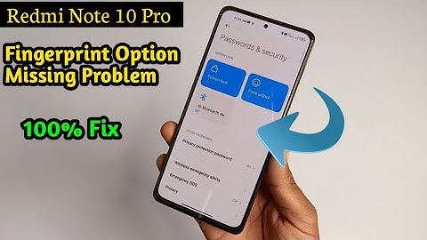Redmi Note 10 Pro Fingerprint Option missing Problem Solution | Miui 13 Fingerprint Option Missing